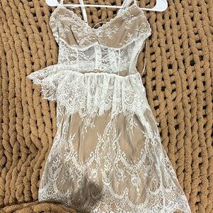 White lace corset dress - never worn